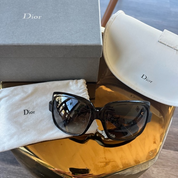 Christian Dior 60'S Oversized Wrap Brown Gradient Sunglasses Vintage 00s - Picture 1 of 7